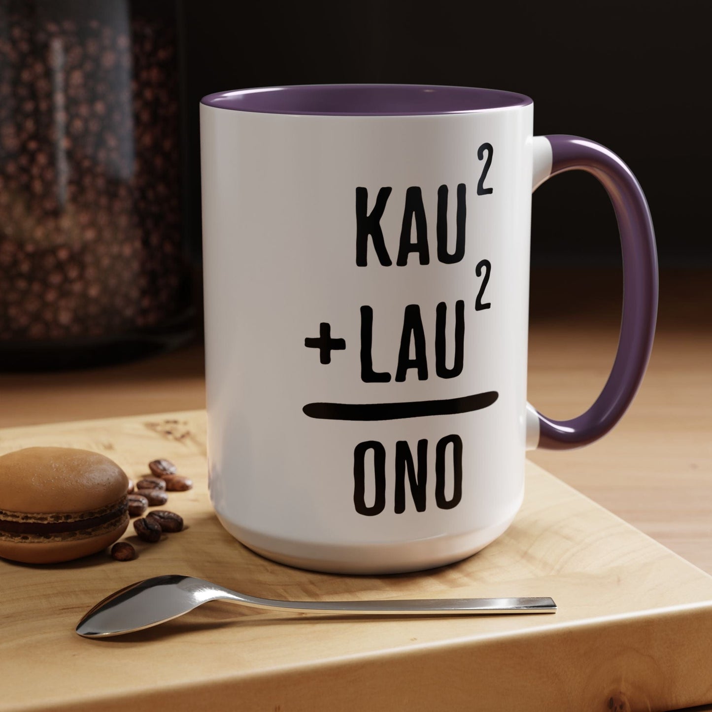 Hawaiian Foodie Math (Basic Algebra) 15oz Mug Purple / 15oz