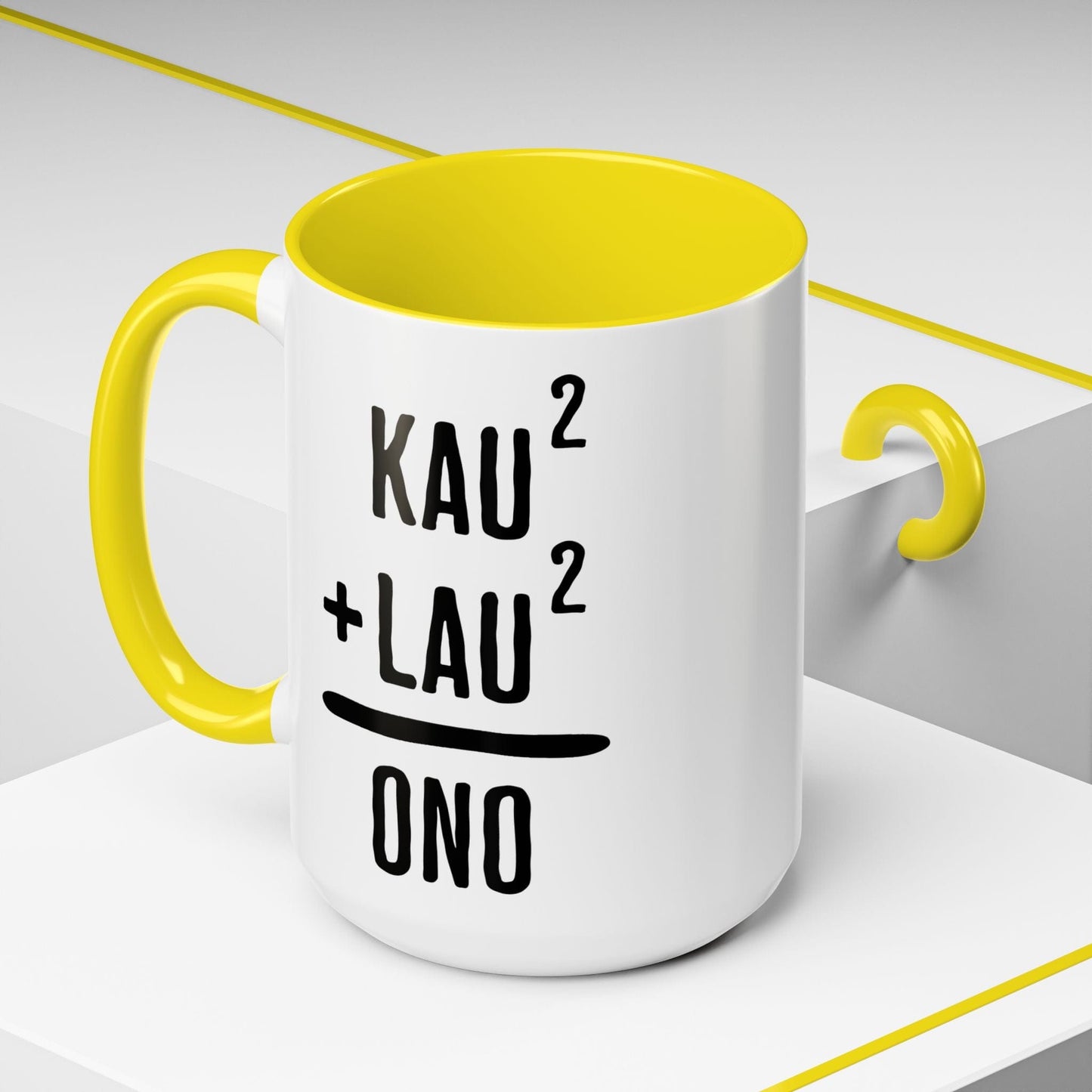 Hawaiian Foodie Math (Basic Algebra) 15oz Mug Yellow / 15oz
