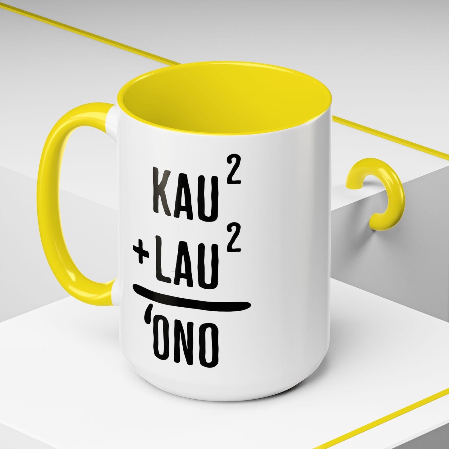 Hawaiian Foodie Math (Basic Algebra) 15oz Mug Yellow / 15oz