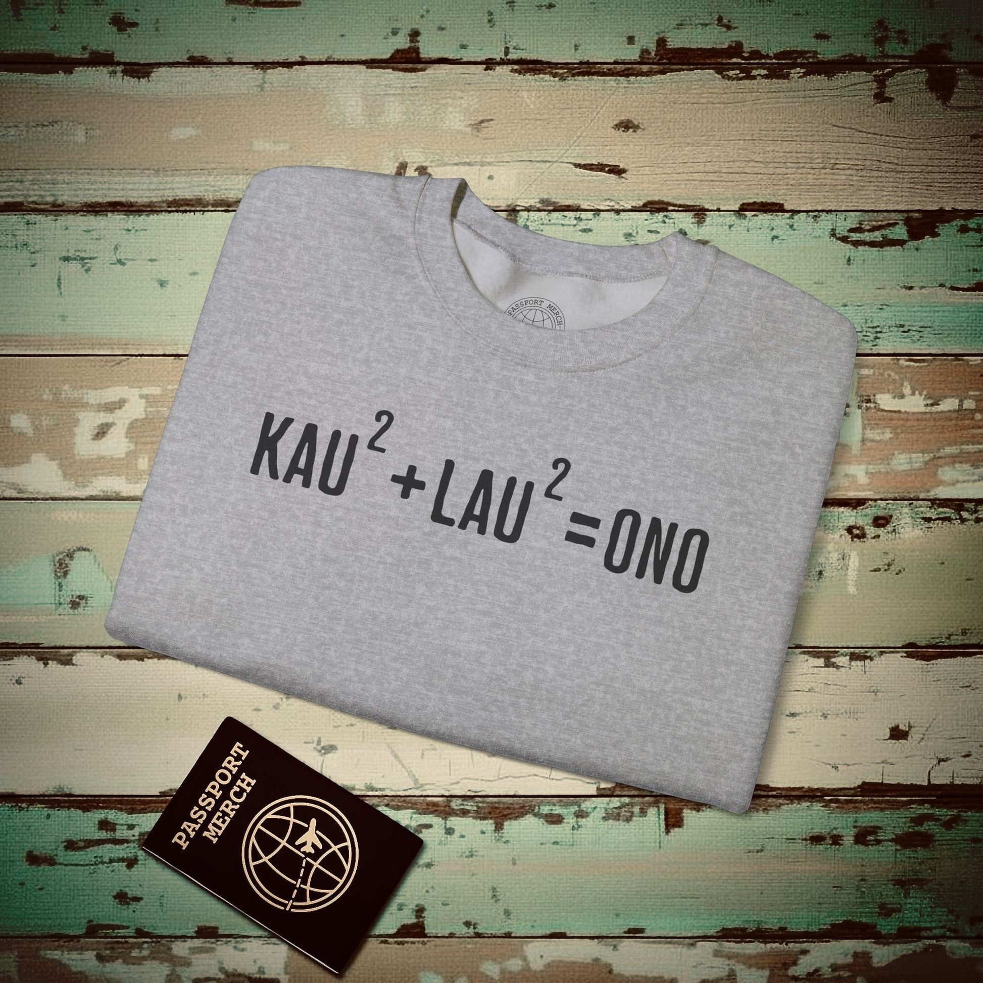 Hawaiian Foodie Math (Basic Algebra) Crewneck Sport Grey / S