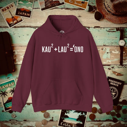 Hawaiian Foodie Math (Basic Algebra) Hoodie Maroon / S