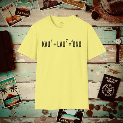 Hawaiian Foodie Math (Basic Algebra) T-Shirt Cornsilk / S