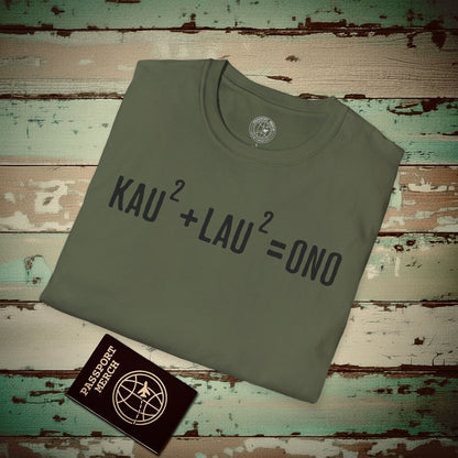 Hawaiian Foodie Math (Basic Algebra) T-Shirt Military Green / S