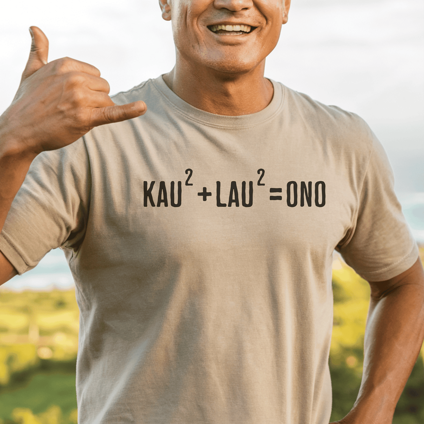 Hawaiian Foodie Math (Basic Algebra) T-Shirt Sand / S