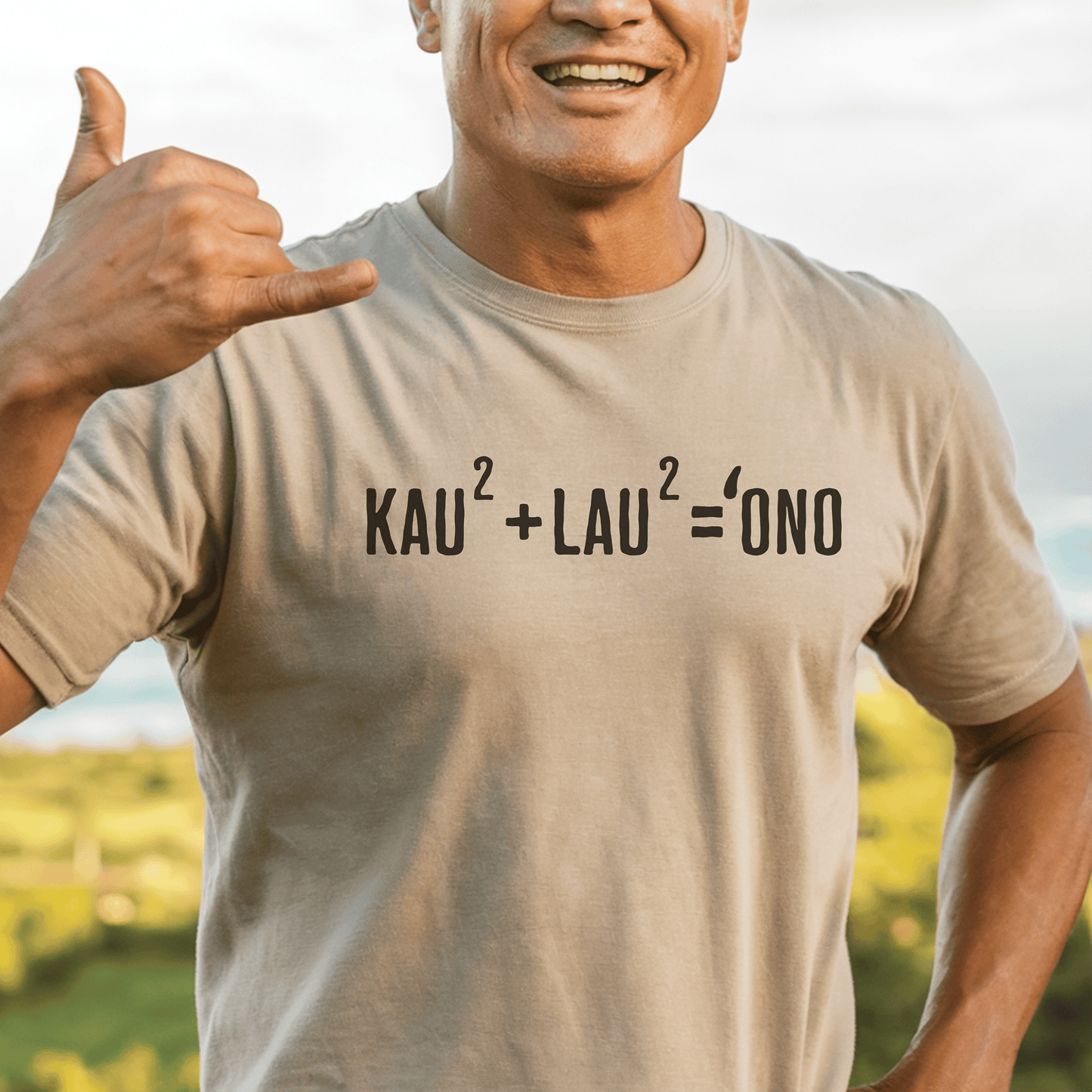 Hawaiian Foodie Math (Basic Algebra) T-Shirt Sand / S