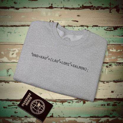 Hawaiian Foodie Math (Coder) Crewneck Sport Grey / S