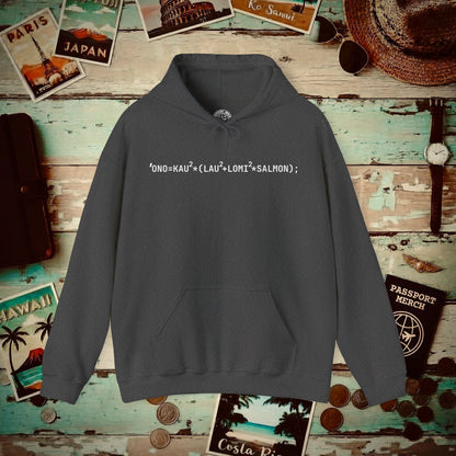 Hawaiian Foodie Math (Coder) Hoodie Dark Heather / S