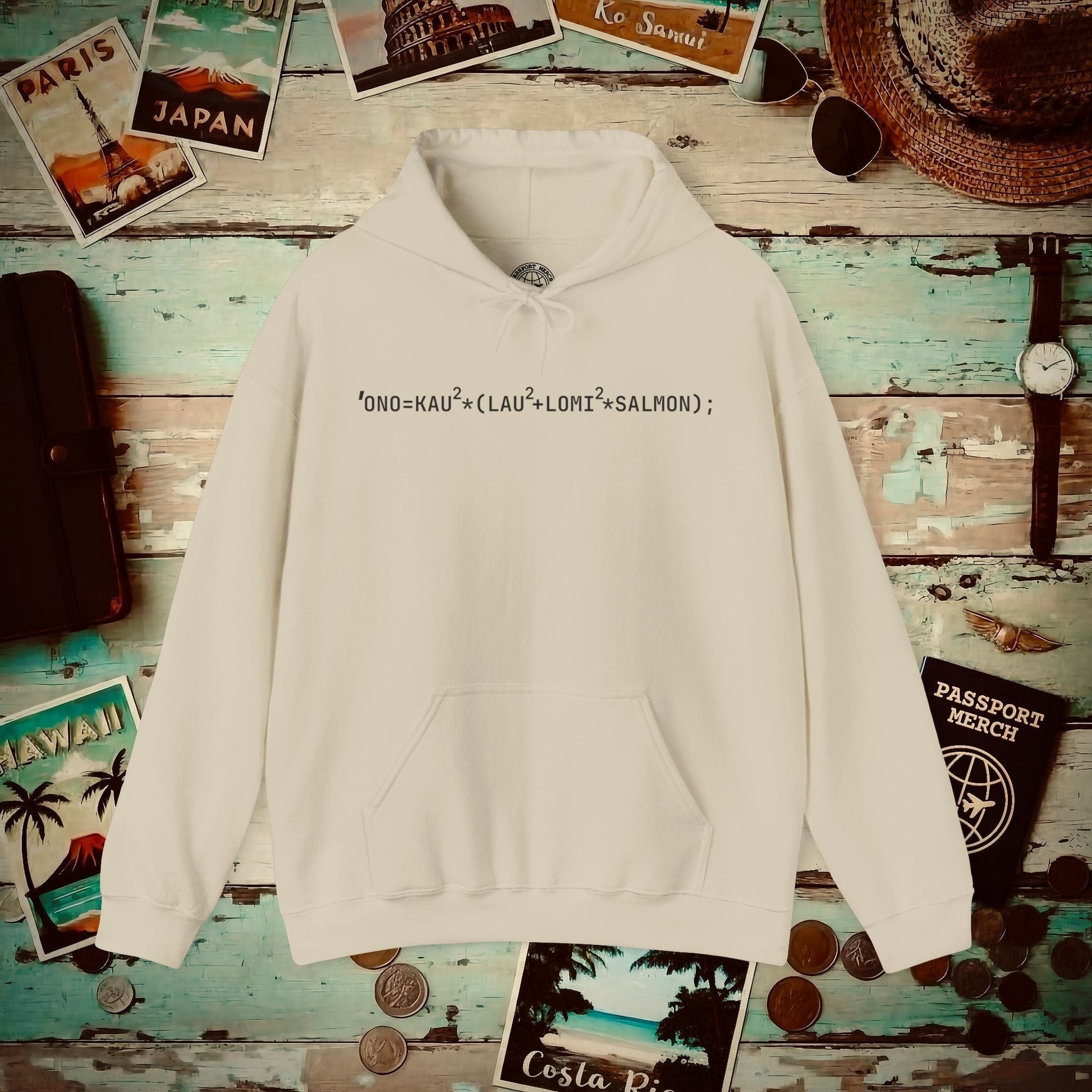 Hawaiian Foodie Math (Coder) Hoodie Sand / S