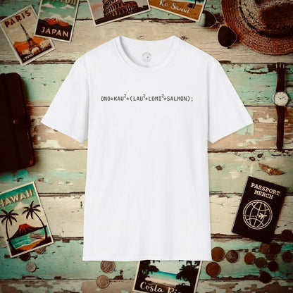 Hawaiian Foodie Math (Coder) T-Shirt White / S