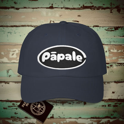 Hawaiian Language Embroidered Hat that says Hat (Papale) Navy / One size