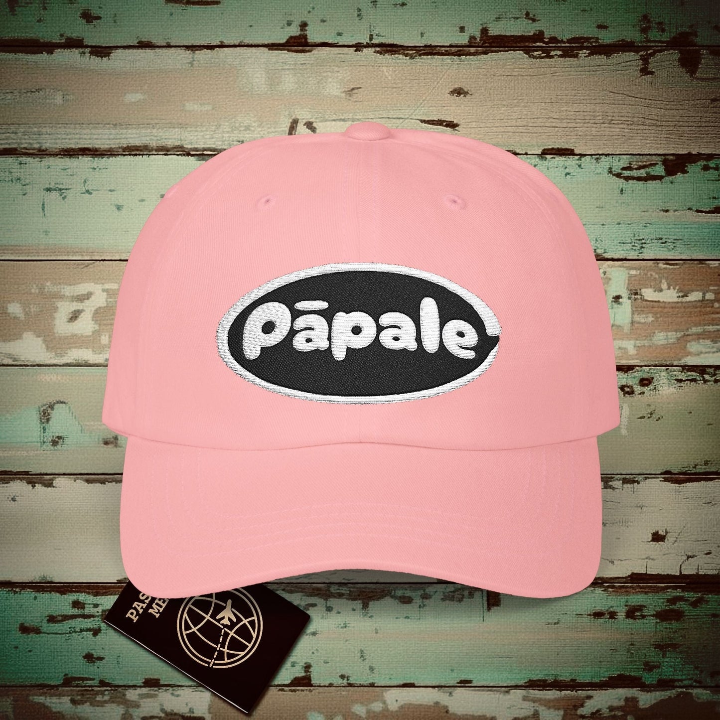 Hawaiian Language Embroidered Hat that says Hat (Papale) Pink / One size