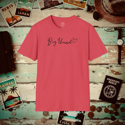 Heart Signature (Islands Edition), Big Island, Hawaii T-Shirt Heather Red / S