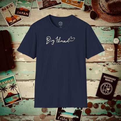Heart Signature (Islands Edition), Big Island, Hawaii T-Shirt Navy / S