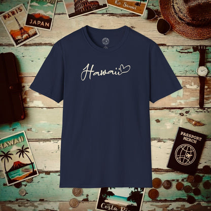 Heart Signature (Islands Edition), Hawaii T-Shirt Navy / S