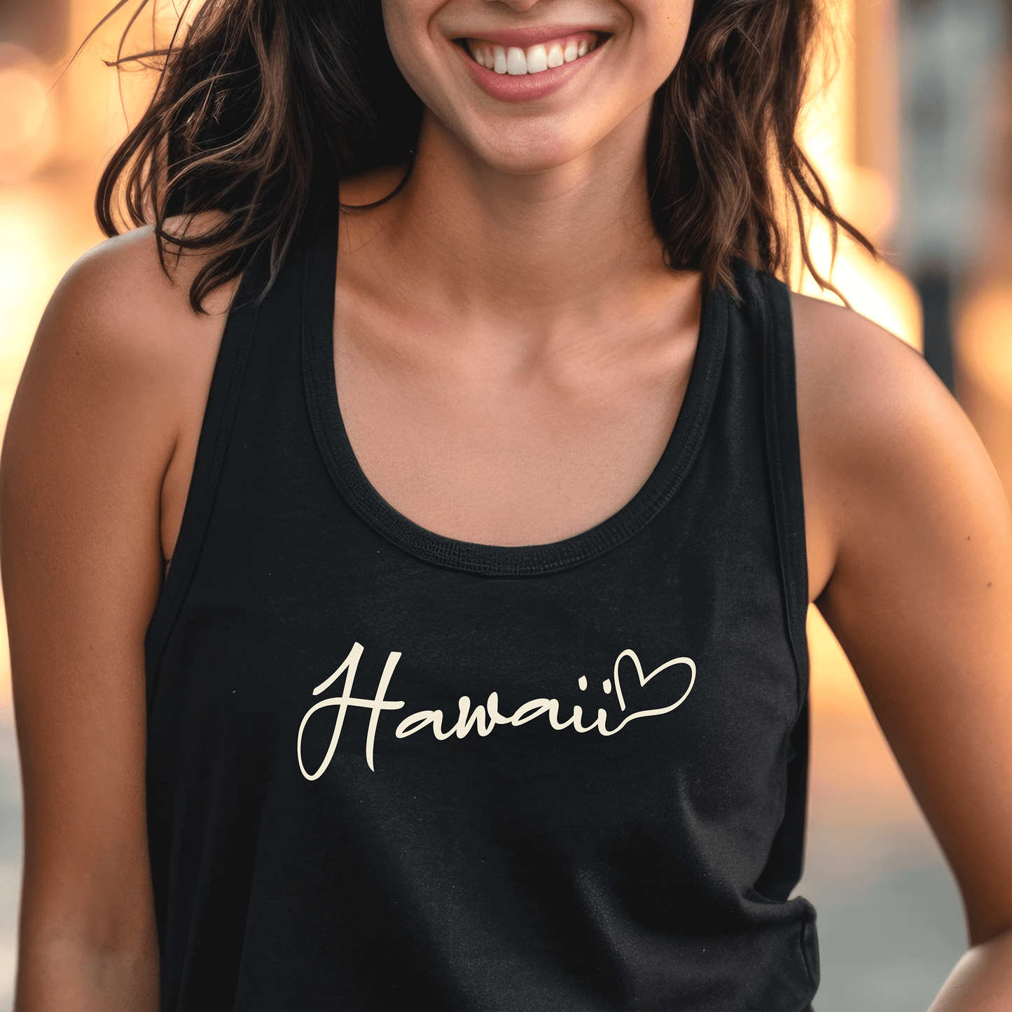 Heart Signature (Islands Edition), Hawaii Tank Top Black / XS