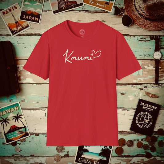 Heart Signature (Islands Edition), Kauai, Hawaii T-Shirt Red / S