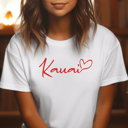 Heart Signature (Islands Edition), Kauai, Hawaii T-Shirt White / S