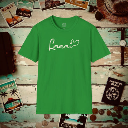 Heart Signature (Islands Edition), Lanai, Hawaii T-Shirt Irish Green / S