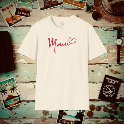 Heart Signature (Islands Edition), Maui, Hawaii T-Shirt Natural / S