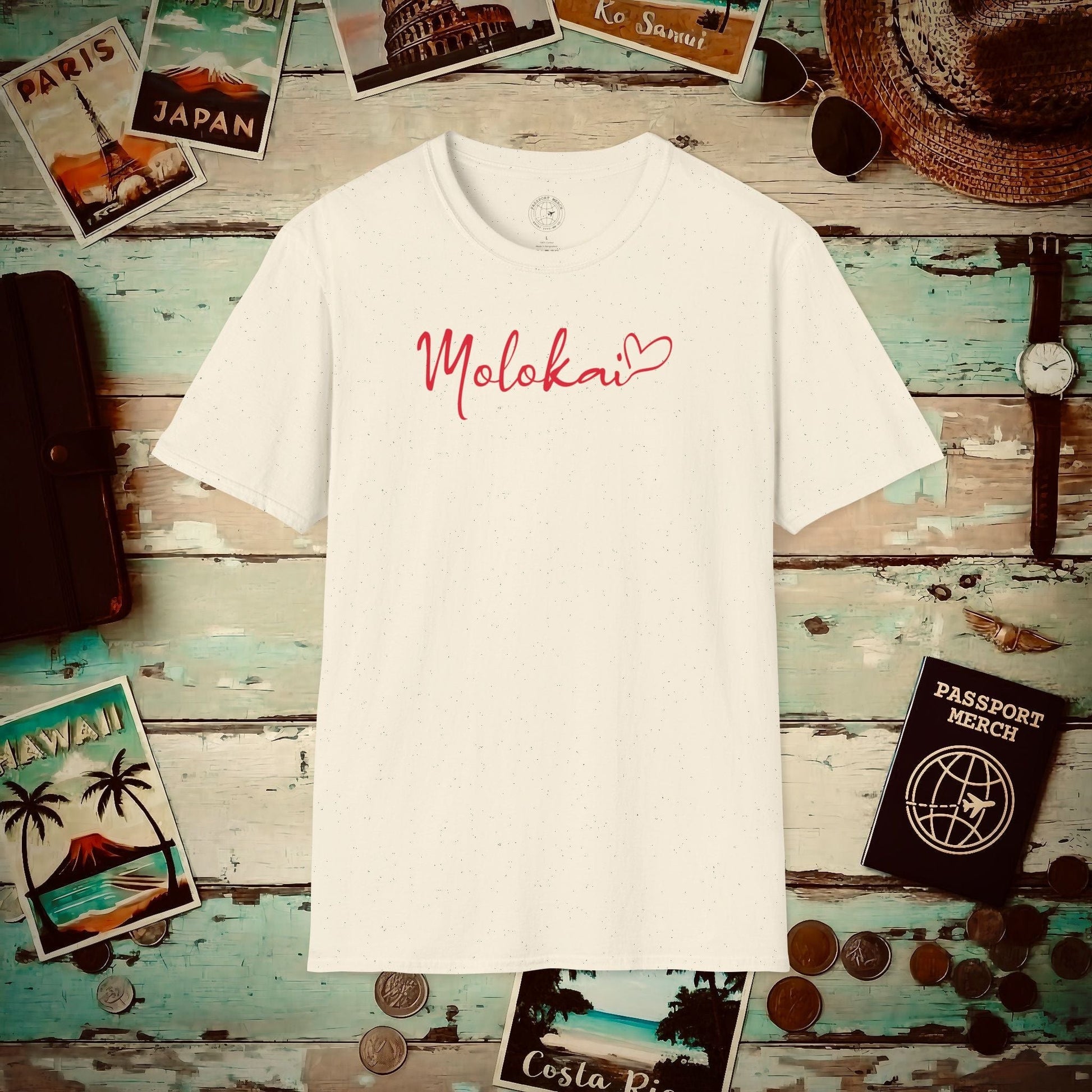 Heart Signature (Islands Edition), Molokai, Hawaii T-Shirt Natural / S