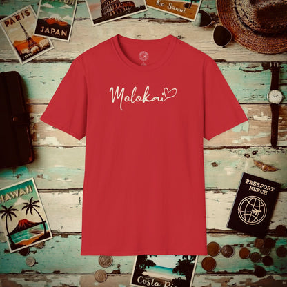 Heart Signature (Islands Edition), Molokai, Hawaii T-Shirt Red / S