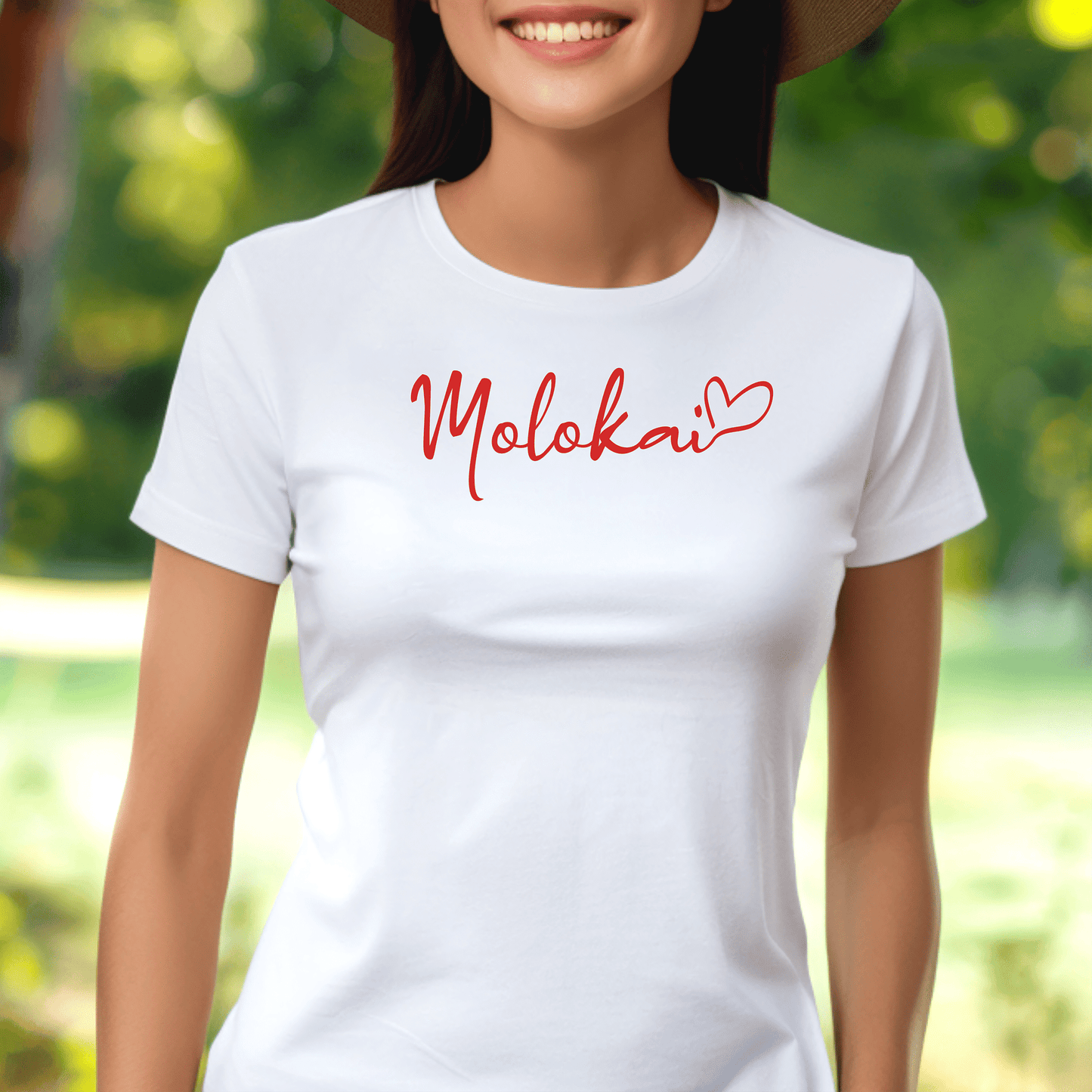 Heart Signature (Islands Edition), Molokai, Hawaii, Womens Fit T-Shirt White / S