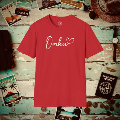 Heart Signature (Islands Edition), Oahu, Hawaii T-Shirt Red / S