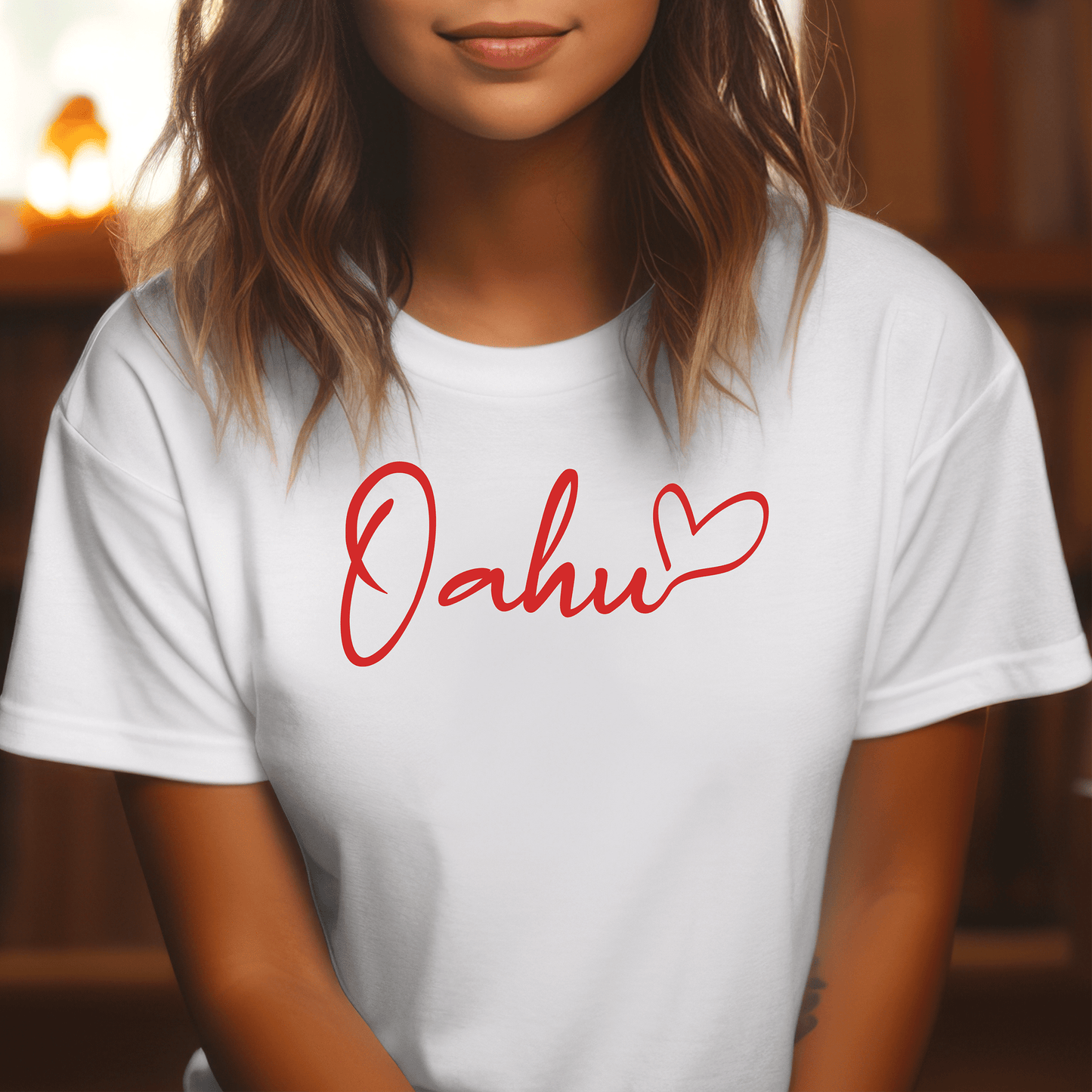 Heart Signature (Islands Edition), Oahu, Hawaii T-Shirt White / S