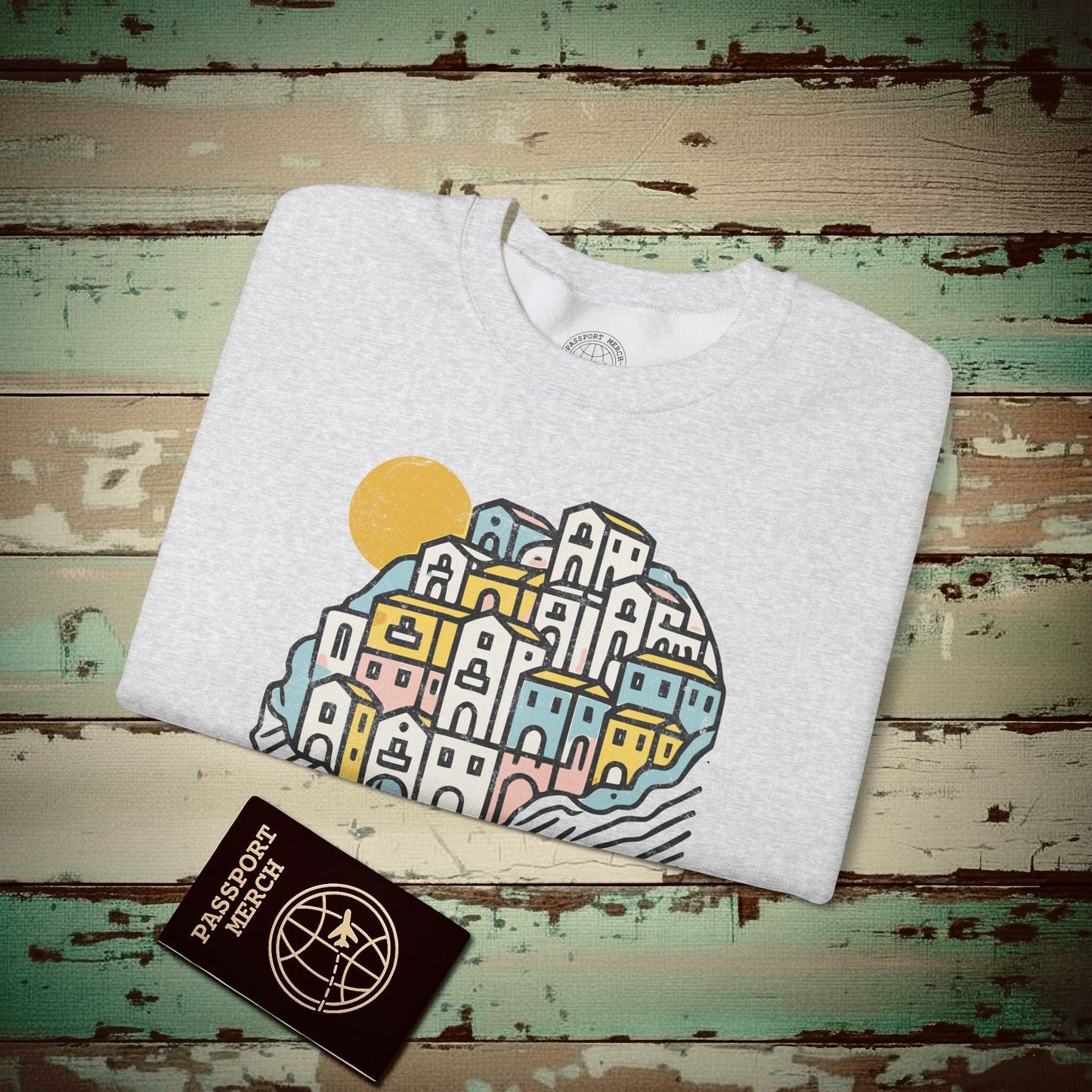Hearts for Amalfi, Italy Crewneck Ash / S