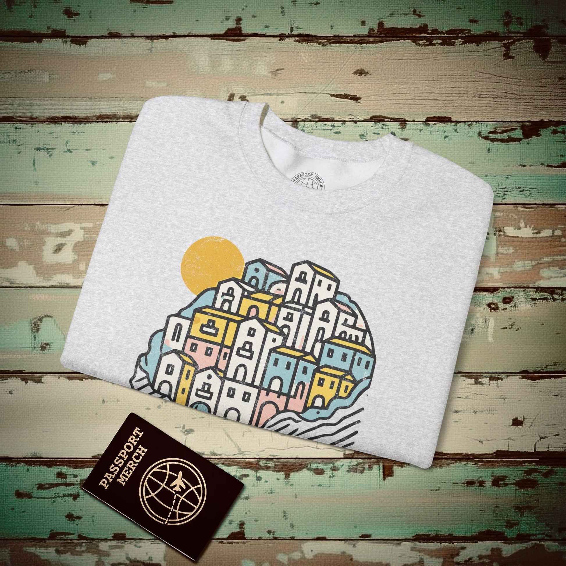 Hearts for Amalfi, Italy Crewneck Ash / S