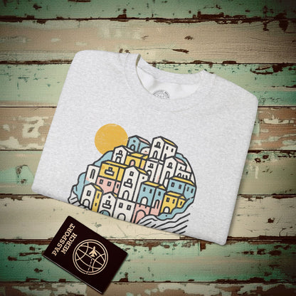 Hearts for Amalfi, Italy Crewneck Ash / S