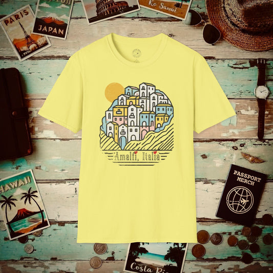 Hearts for Amalfi, Italy T-Shirt Cornsilk / S