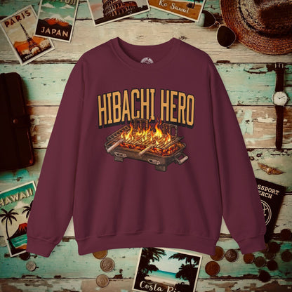 Hibachi Hero, Hawaii Crewneck S / Maroon