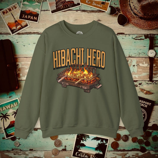 Hibachi Hero, Hawaii Crewneck S / Military Green