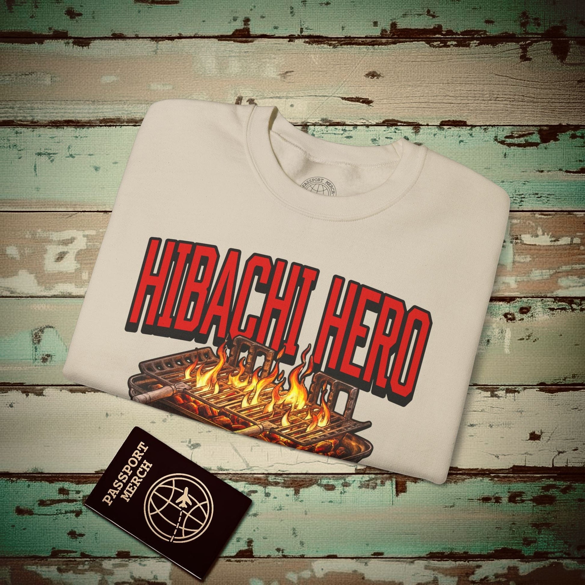 Hibachi Hero, Hawaii Crewneck S / Sand