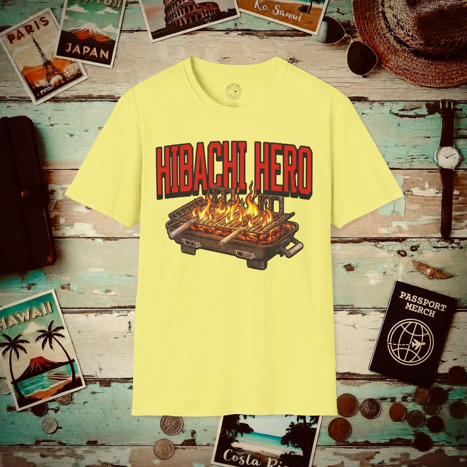 Hibachi Hero, Hawaii T-Shirt Cornsilk / S