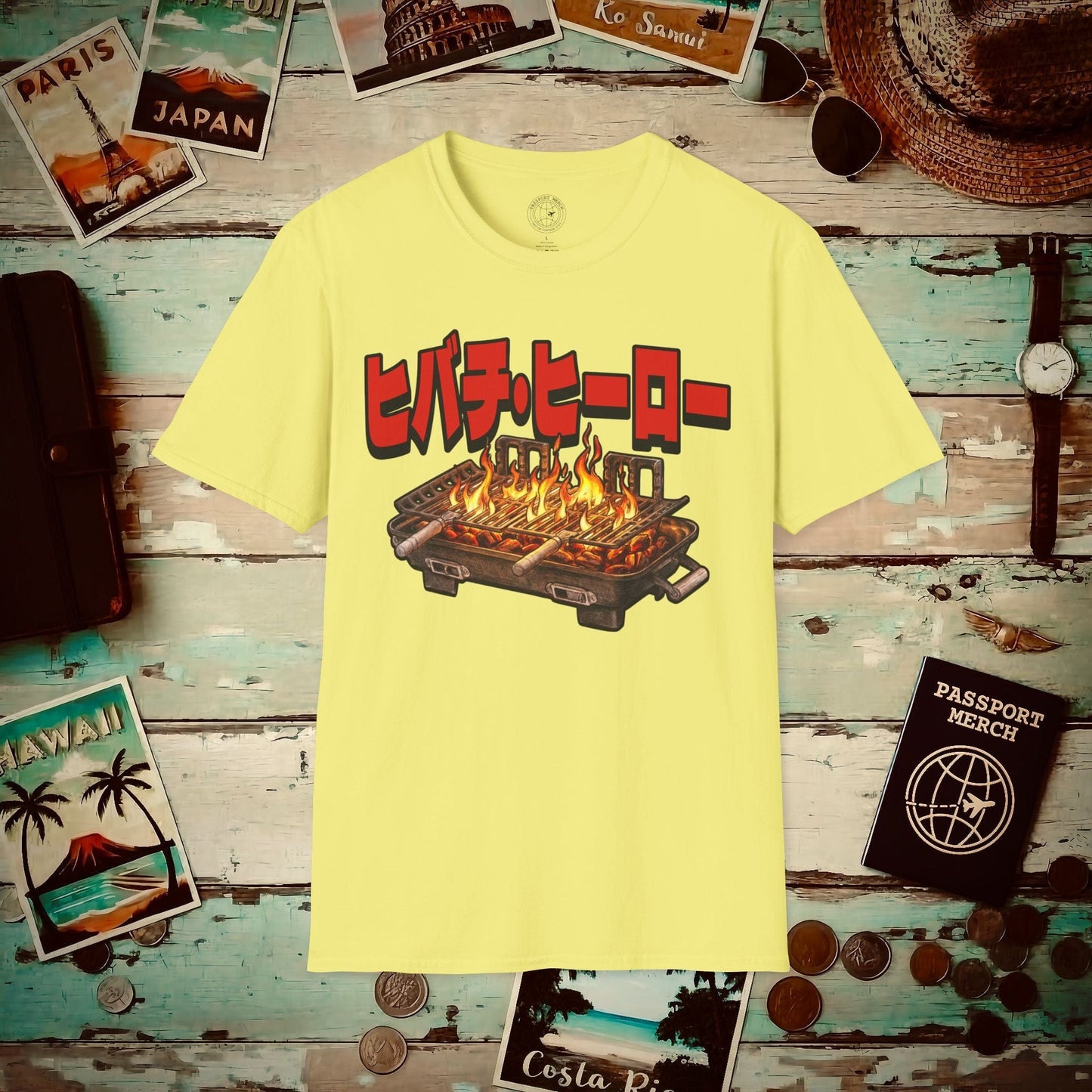 Hibachi Hero, Japan T-Shirt Cornsilk / S