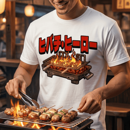 Hibachi Hero, Japan T-Shirt White / S