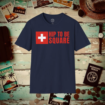 Hip To Be Square, Switzerland Flag T-Shirt Navy / S