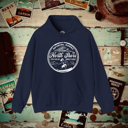 Ho'okipa North Shore, Maui, Hawaii Hoodie Navy / S