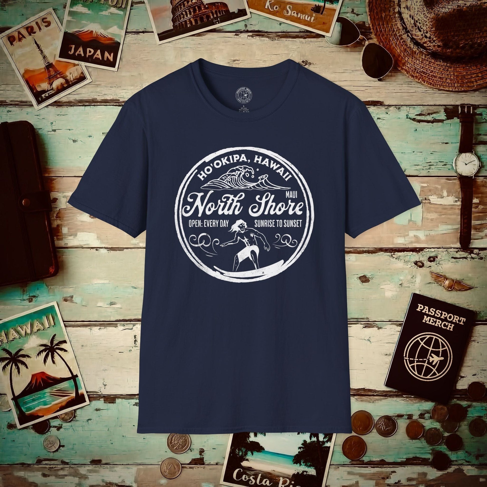 Ho'okipa North Shore, Maui, Hawaii T-Shirt Navy / S