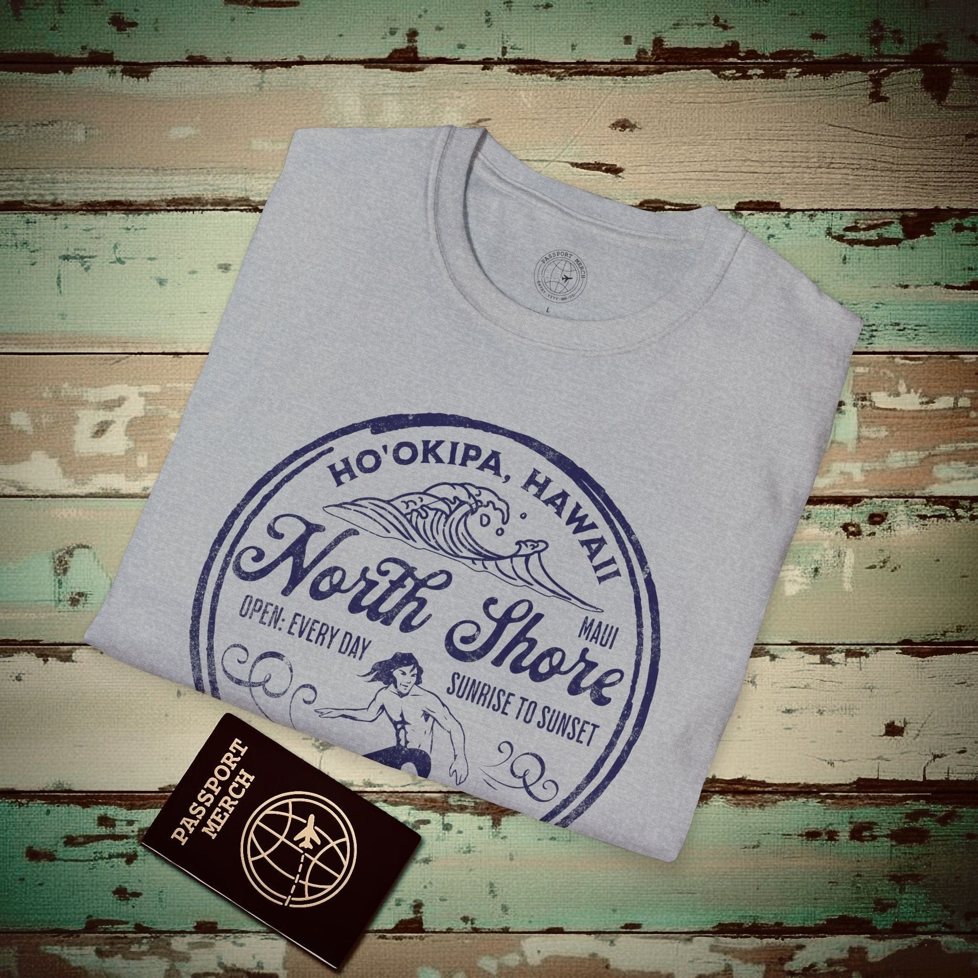 Ho'okipa North Shore, Maui, Hawaii T-Shirt Sport Grey / S