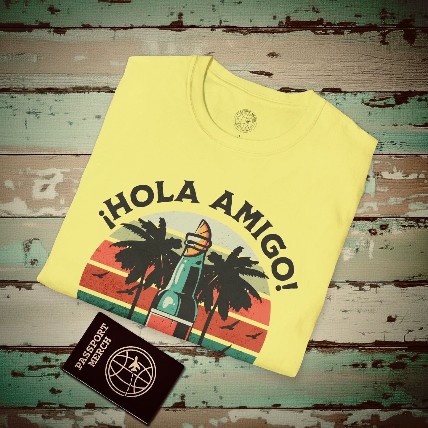 Hola Amigo Cancun Mexico T-Shirt Cornsilk / S