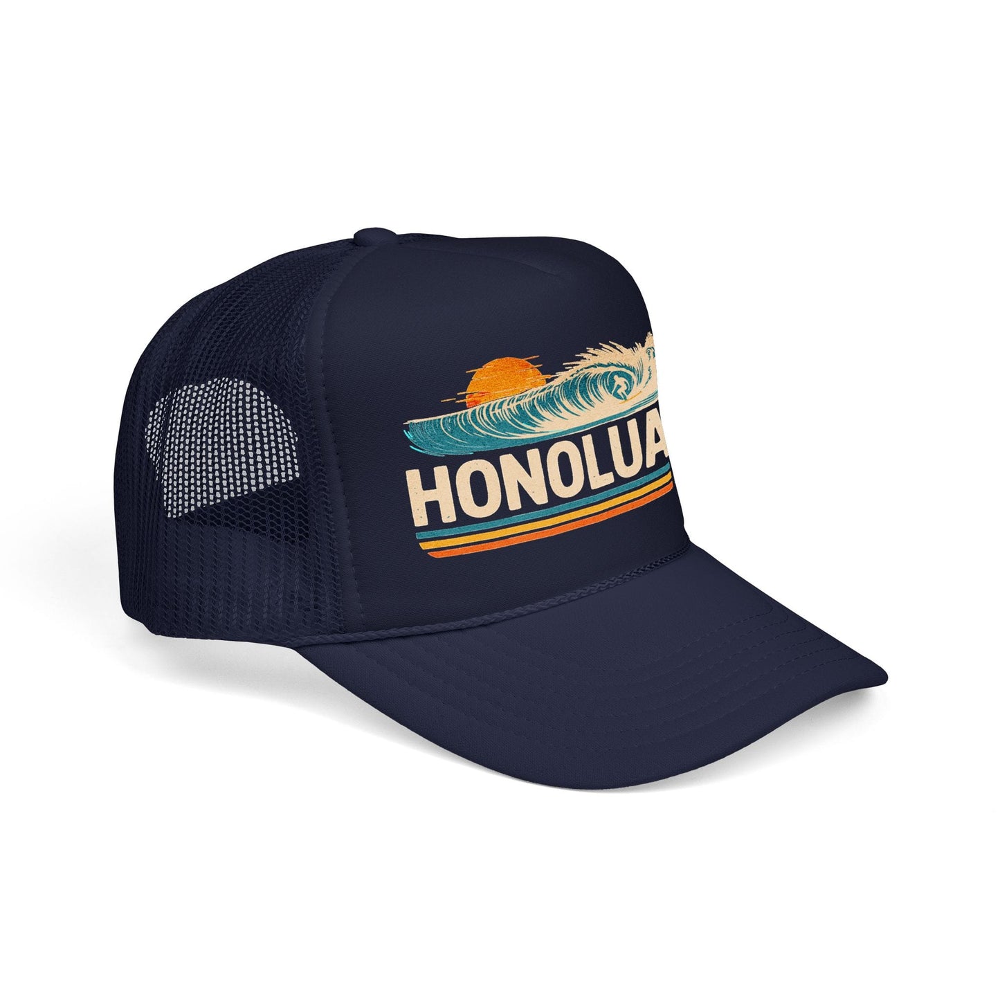 Honolua Bay, Maui, Hawaii - Vibrant Surf Retro Trucker Hat