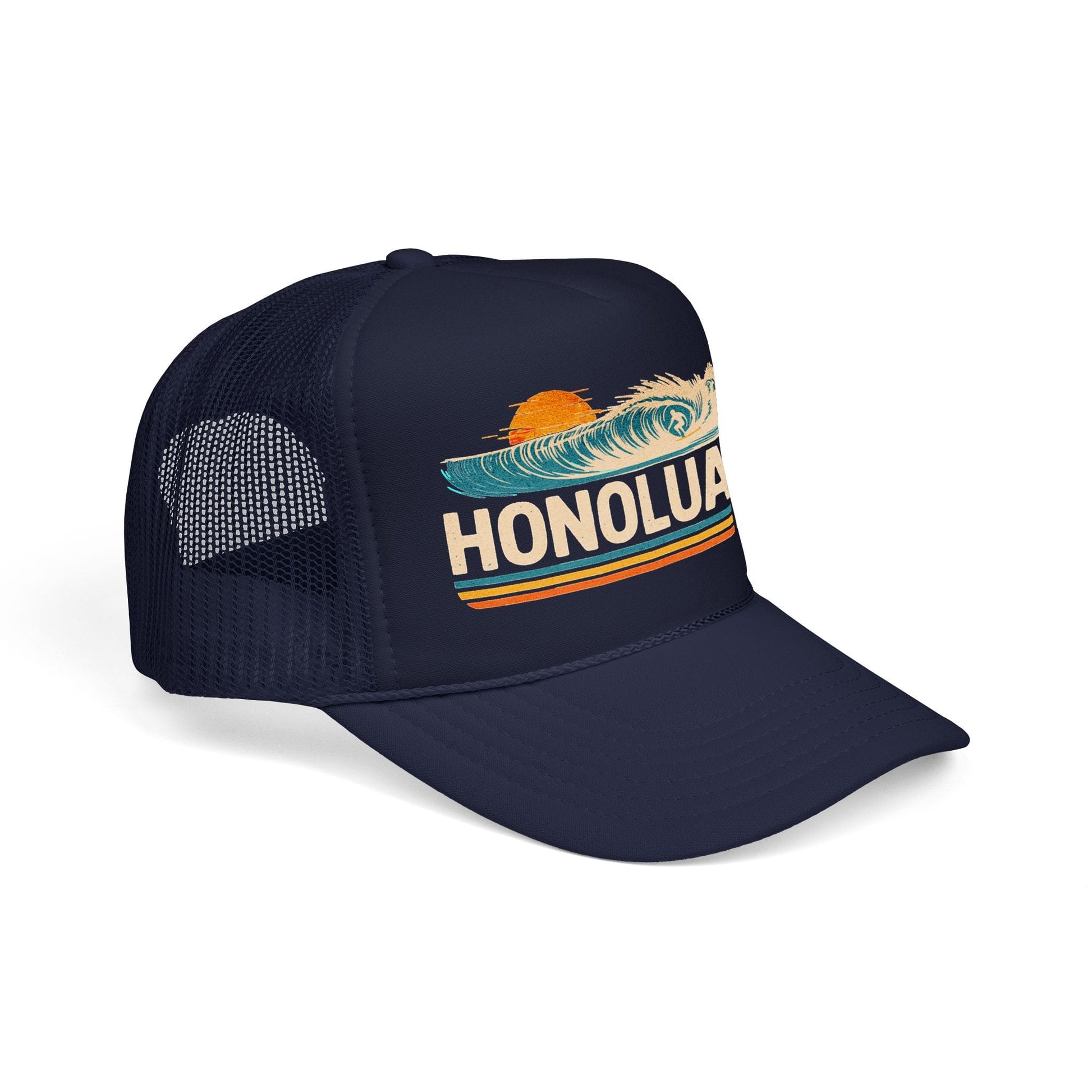 Honolua Bay, Maui, Hawaii - Vibrant Surf Retro Trucker Hat