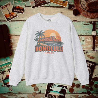 Honolulu, Oahu, Hawaii - 80's Vintage Crewneck Ash / S