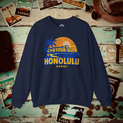 Honolulu, Oahu, Hawaii - 80's Vintage Crewneck Navy / S