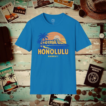 Honolulu, Oahu, Hawaii - 80's Vintage T-Shirt Sapphire / S