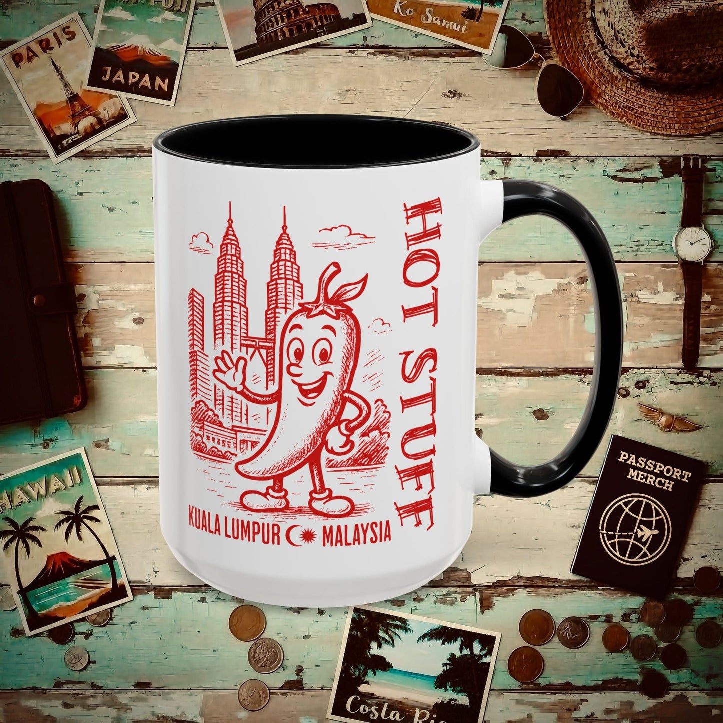 Hot Stuff, Kuala Lumpur, Malaysia 15oz Mug Black / 15oz