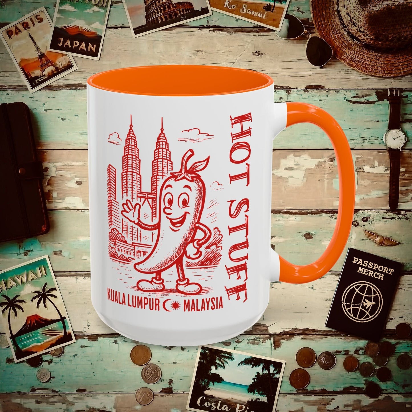 Hot Stuff, Kuala Lumpur, Malaysia 15oz Mug Orange / 15oz
